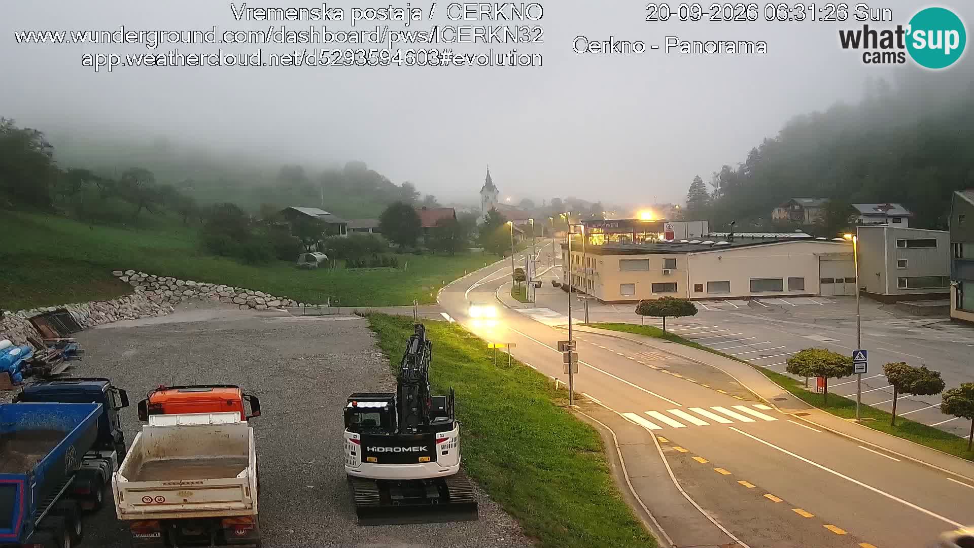 Webcam en direct – Entrée de la ville de Cerkno