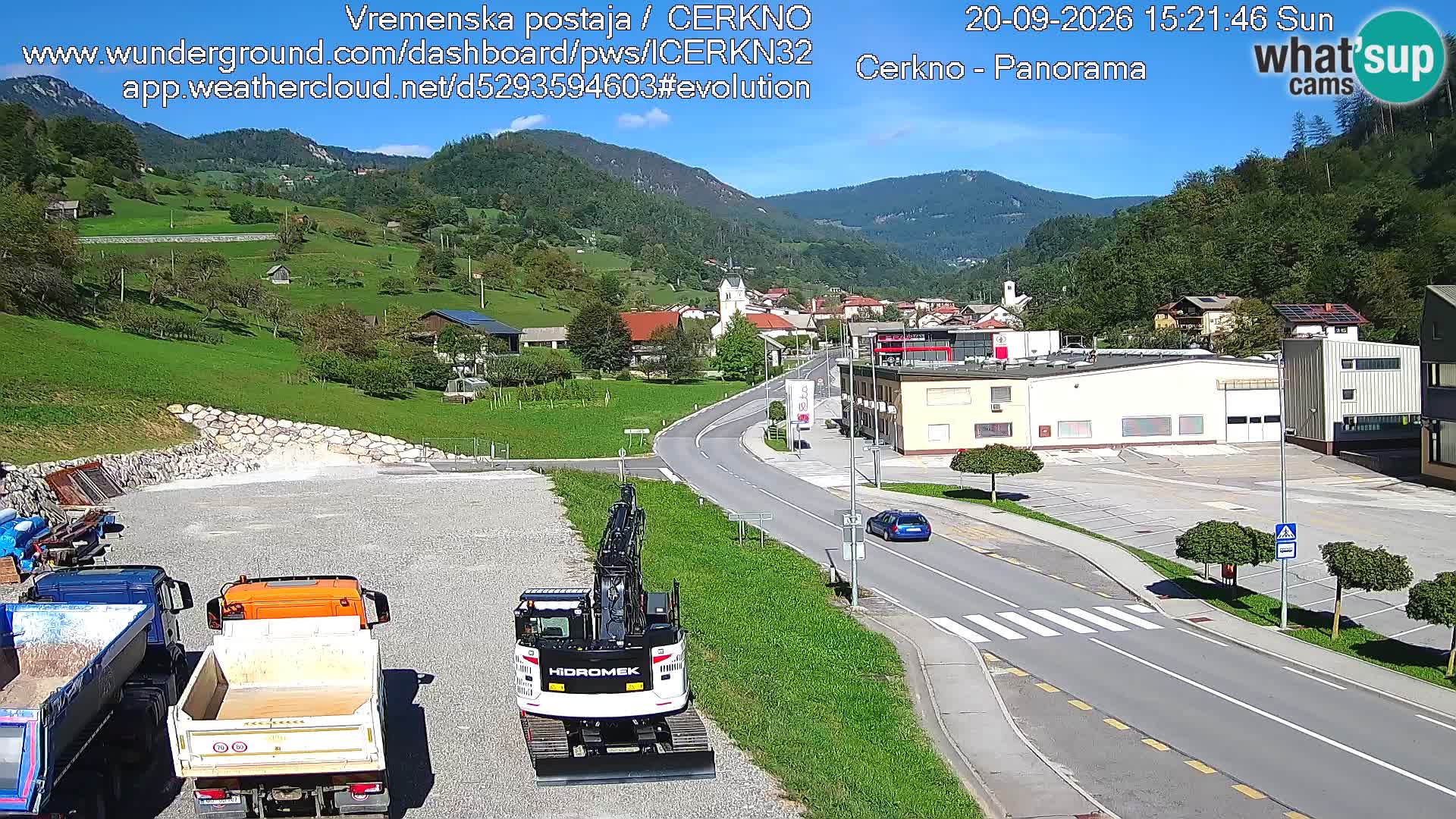 Cerkno city entrance Live Webcam