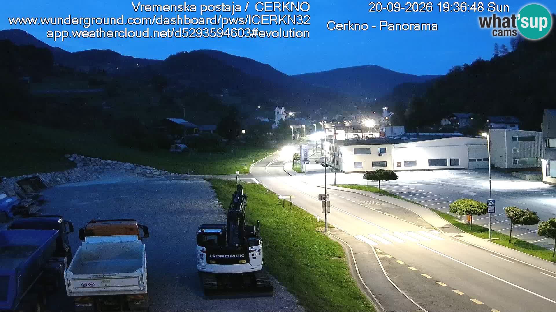 Cerkno city entrance Live Webcam