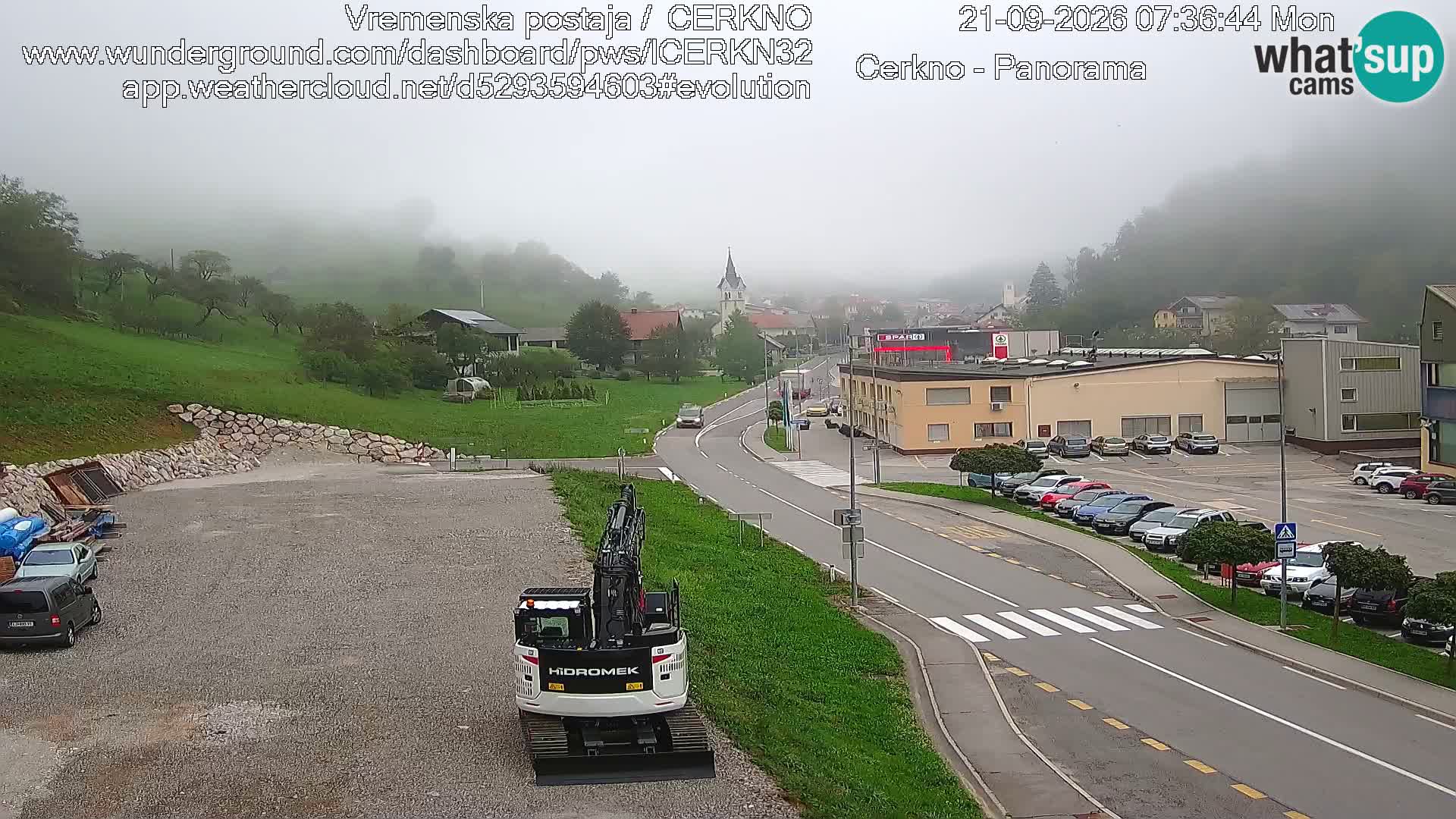 Webcam en direct – Entrée de la ville de Cerkno