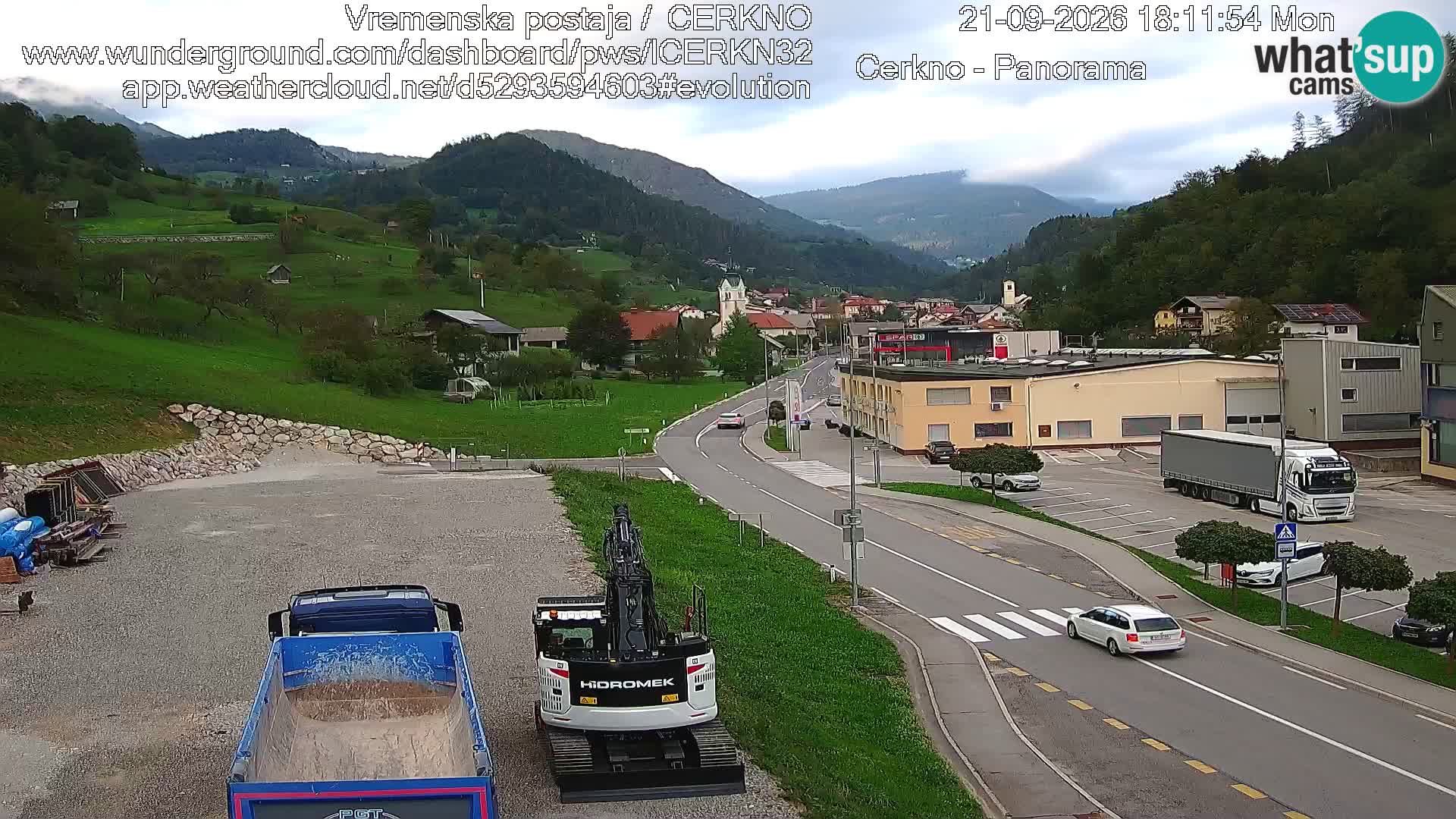 Webcam en direct – Entrée de la ville de Cerkno