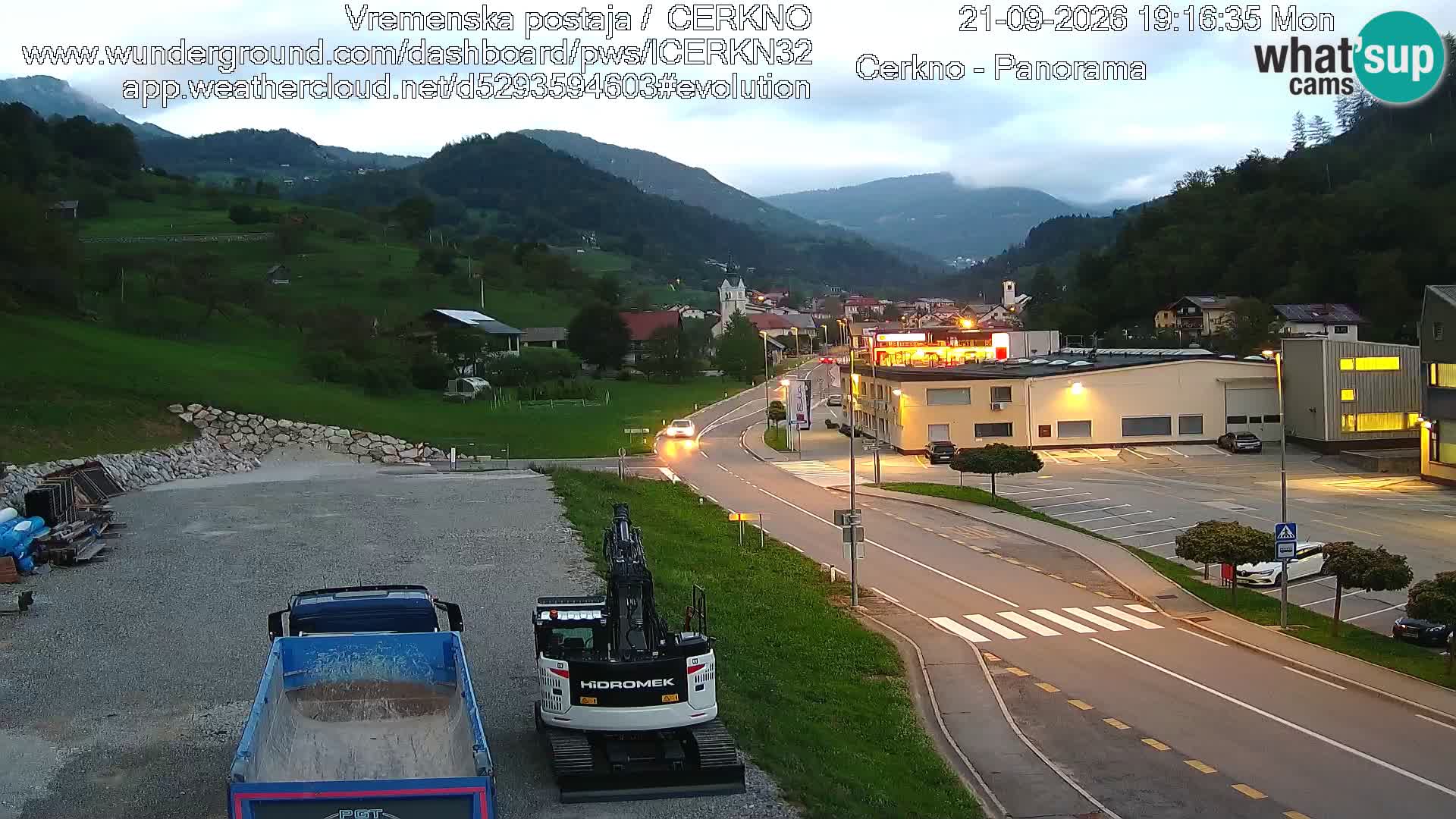 Cerkno city entrance Live Webcam