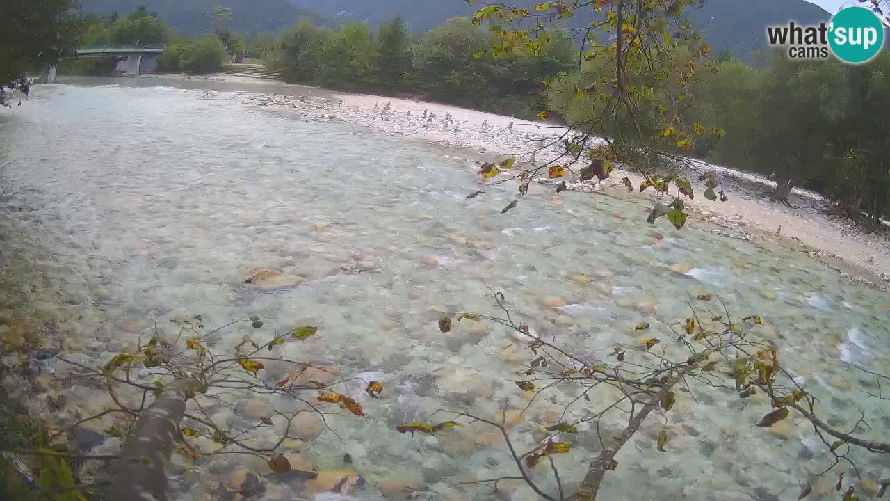 Spletna kamera Čezsoča – Očarljiv pogled na reko Sočo