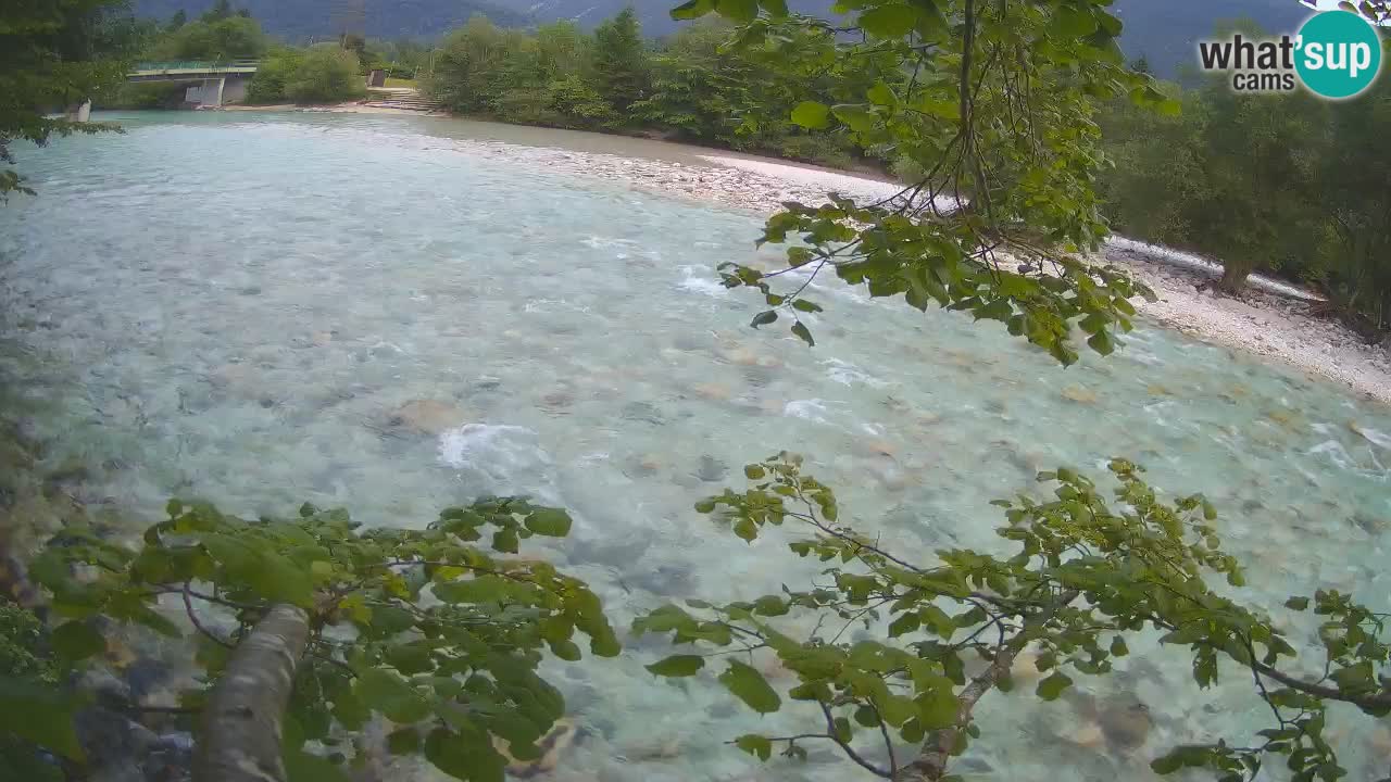 Spletna kamera Čezsoča – Očarljiv pogled na reko Sočo