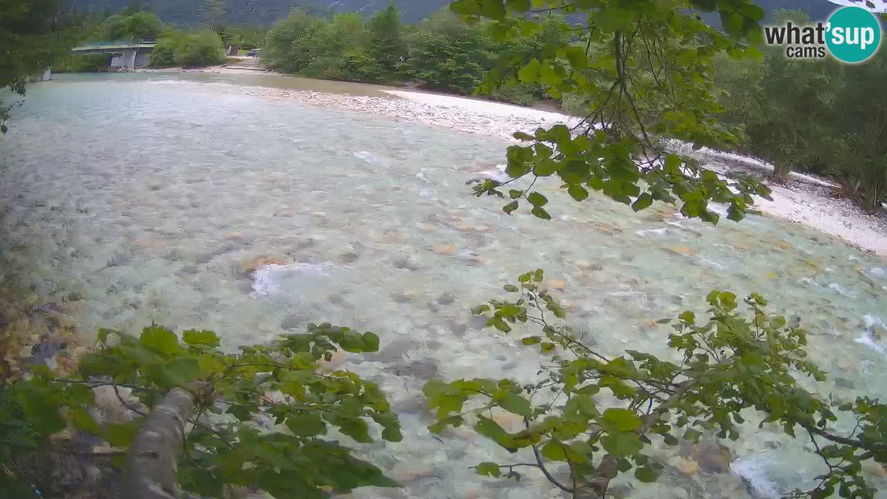 Spletna kamera Čezsoča – Očarljiv pogled na reko Sočo
