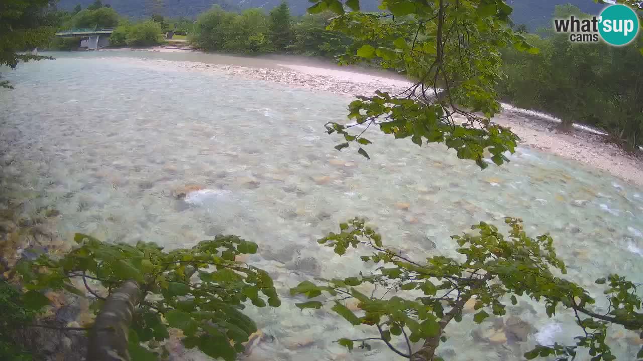 Spletna kamera Čezsoča – Očarljiv pogled na reko Sočo