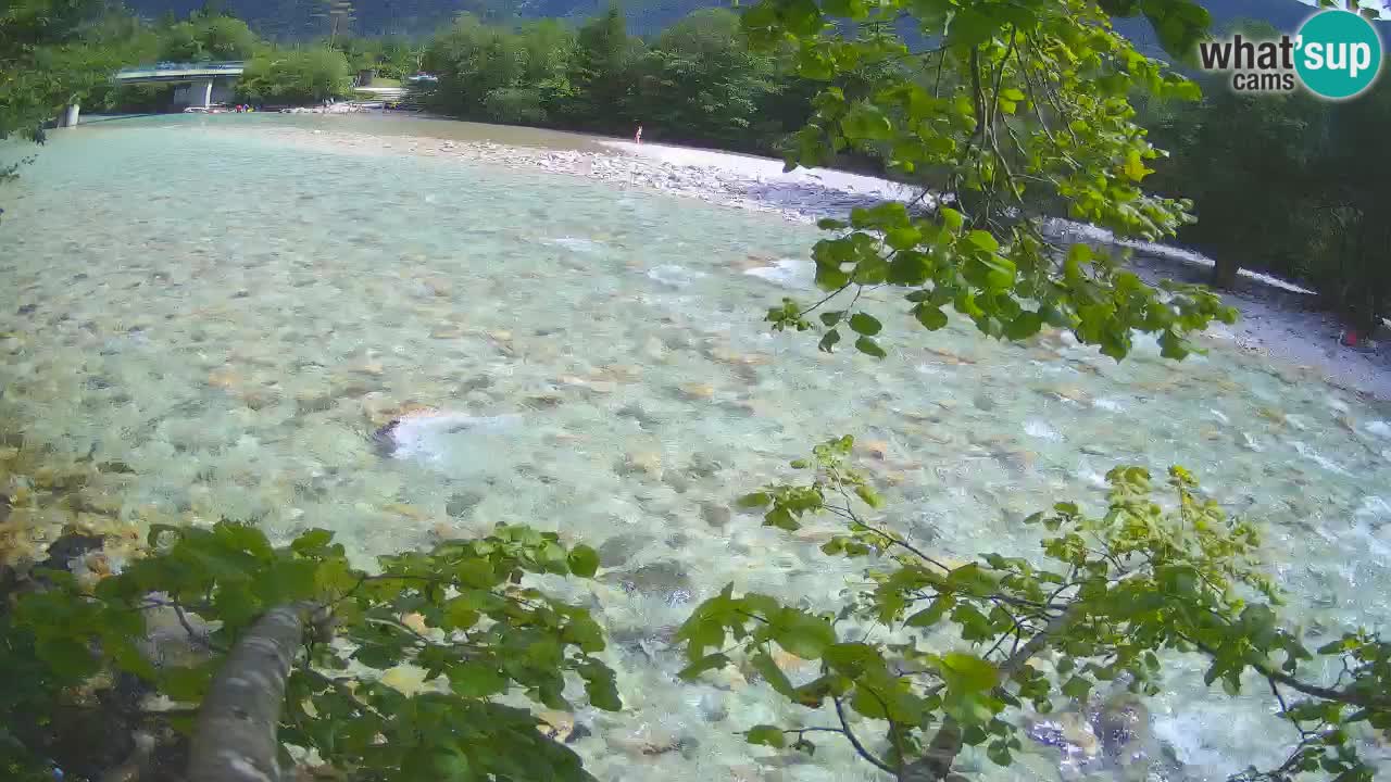 Camera web Čezsoča – Impresionante vista del río Soča