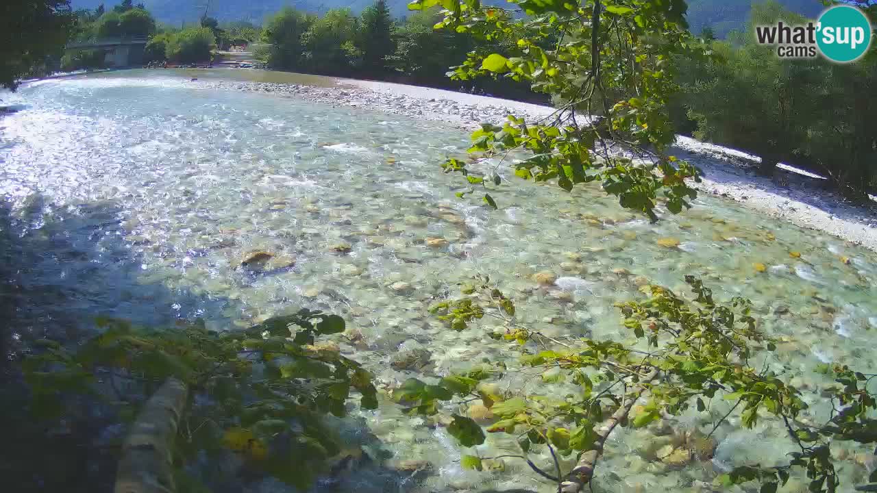 Spletna kamera Čezsoča – Očarljiv pogled na reko Sočo