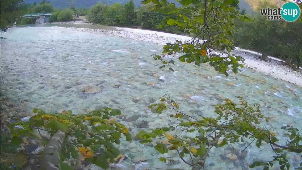 Spletna kamera Čezsoča – Očarljiv pogled na reko Sočo