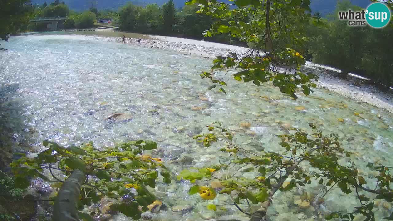 Spletna kamera Čezsoča – Očarljiv pogled na reko Sočo