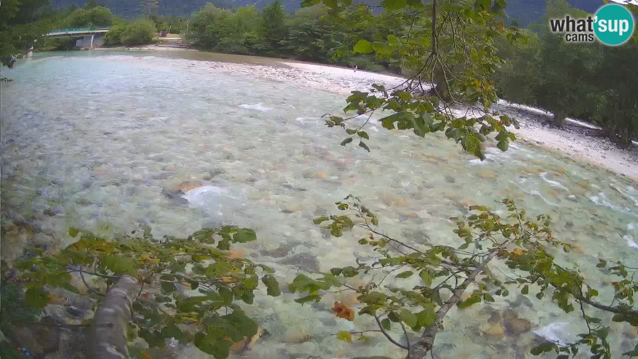 Spletna kamera Čezsoča – Očarljiv pogled na reko Sočo