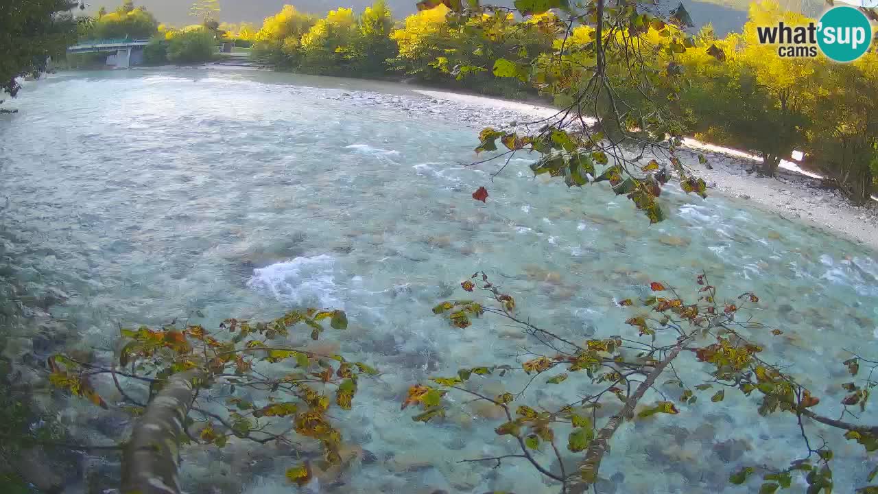 Spletna kamera Čezsoča – Očarljiv pogled na reko Sočo