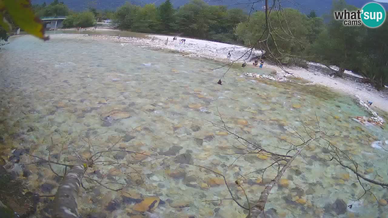 Spletna kamera Čezsoča – Očarljiv pogled na reko Sočo