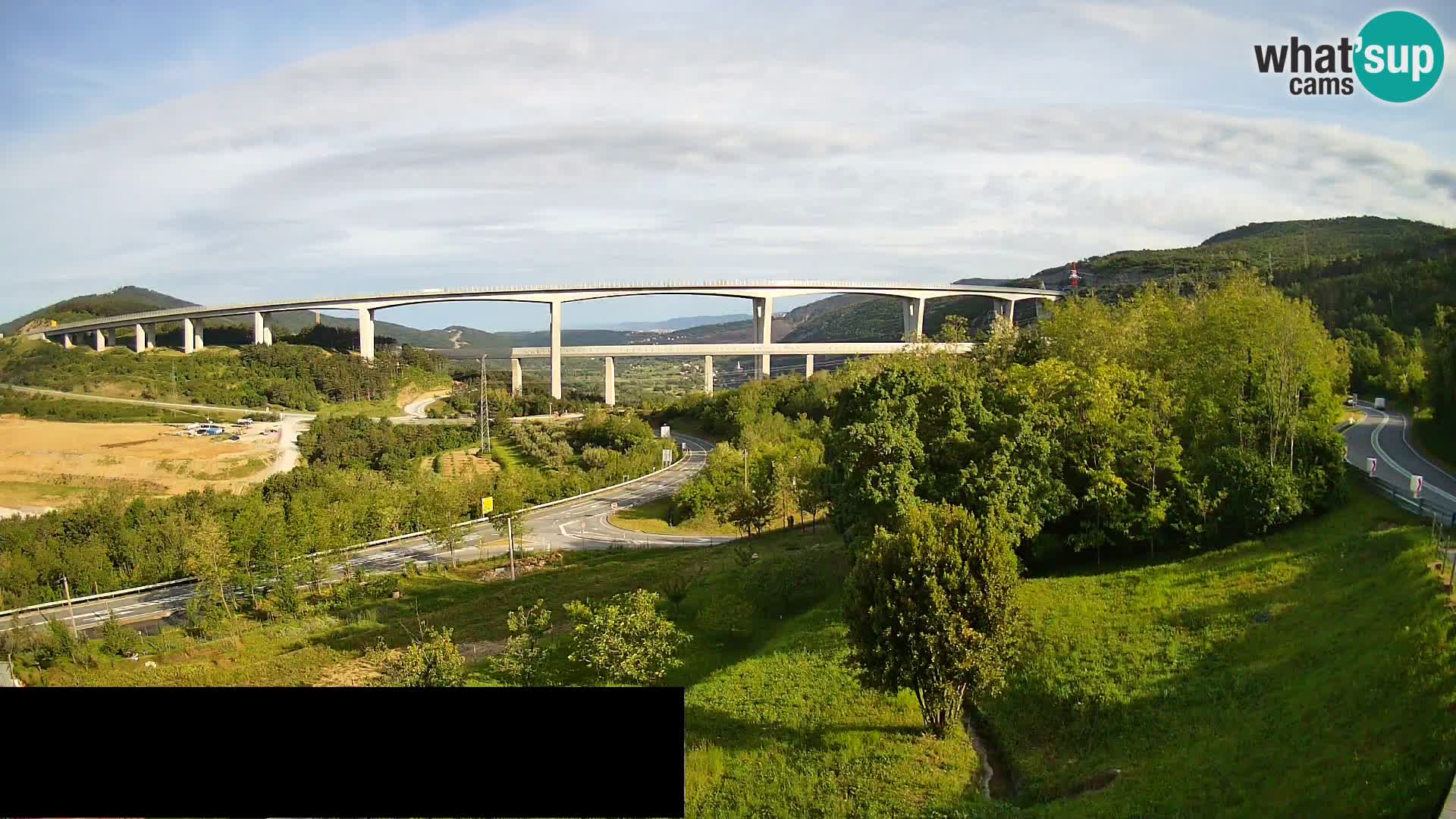 Web kamera Črni Kal Viadukt – pogled sa Viki Burgerja