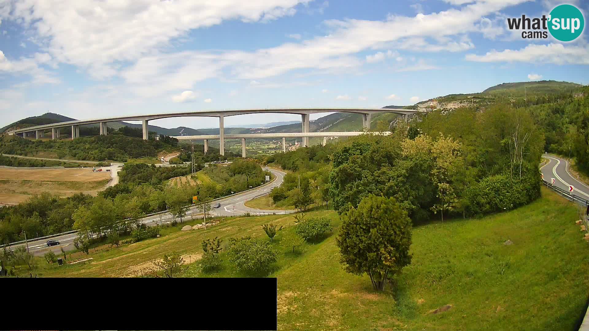 Web kamera Črni Kal Viadukt – pogled sa Viki Burgerja