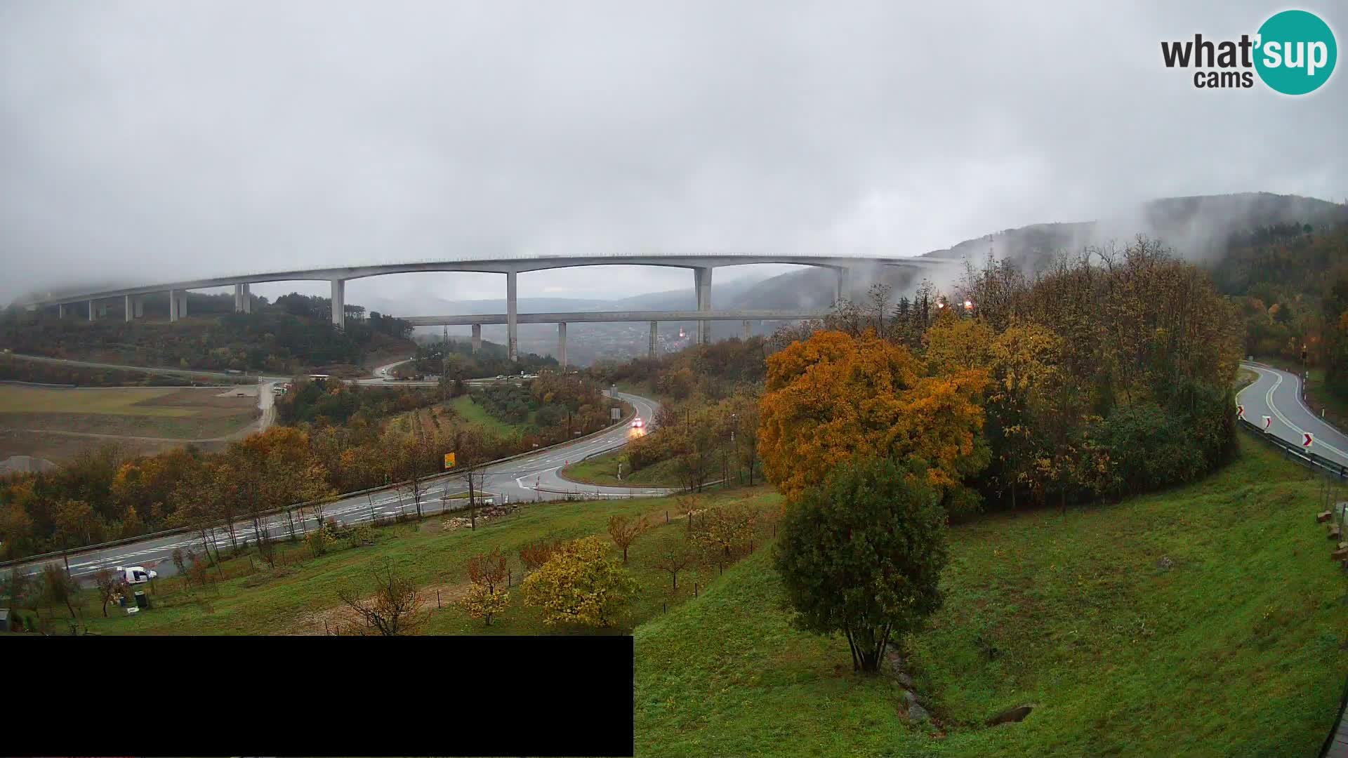 Livecam  Črni Kal Viadotto – panorama dal Viki Burger