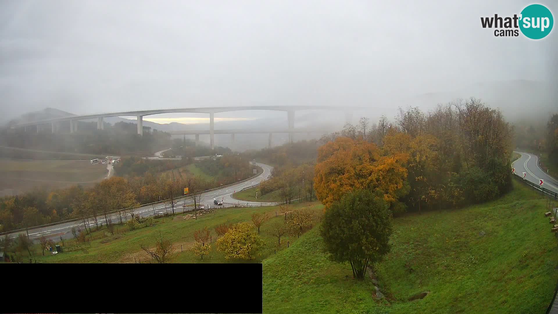 Livecam  Črni Kal Viadotto – panorama dal Viki Burger