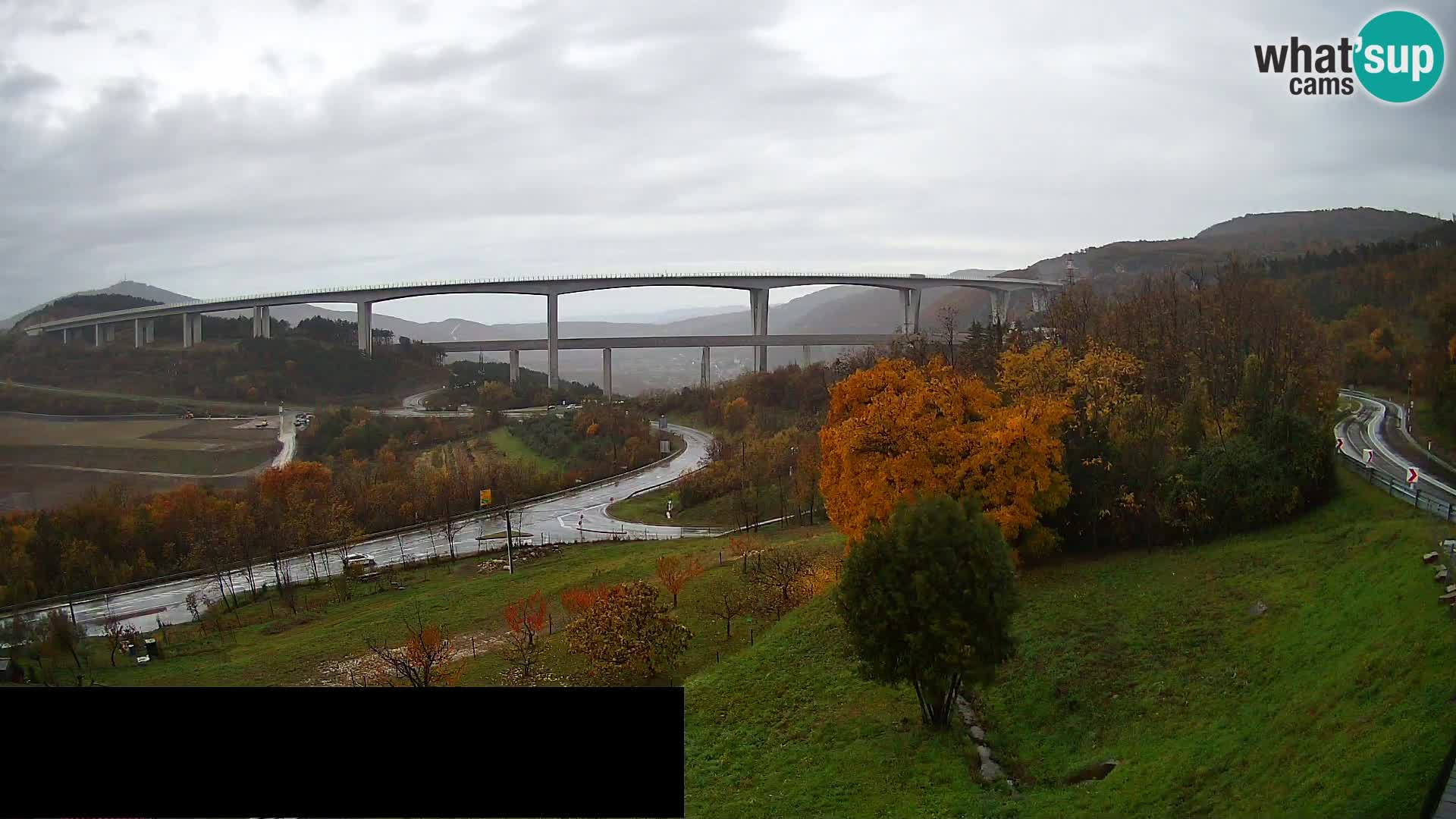 Livecam  Črni Kal Viadotto – panorama dal Viki Burger