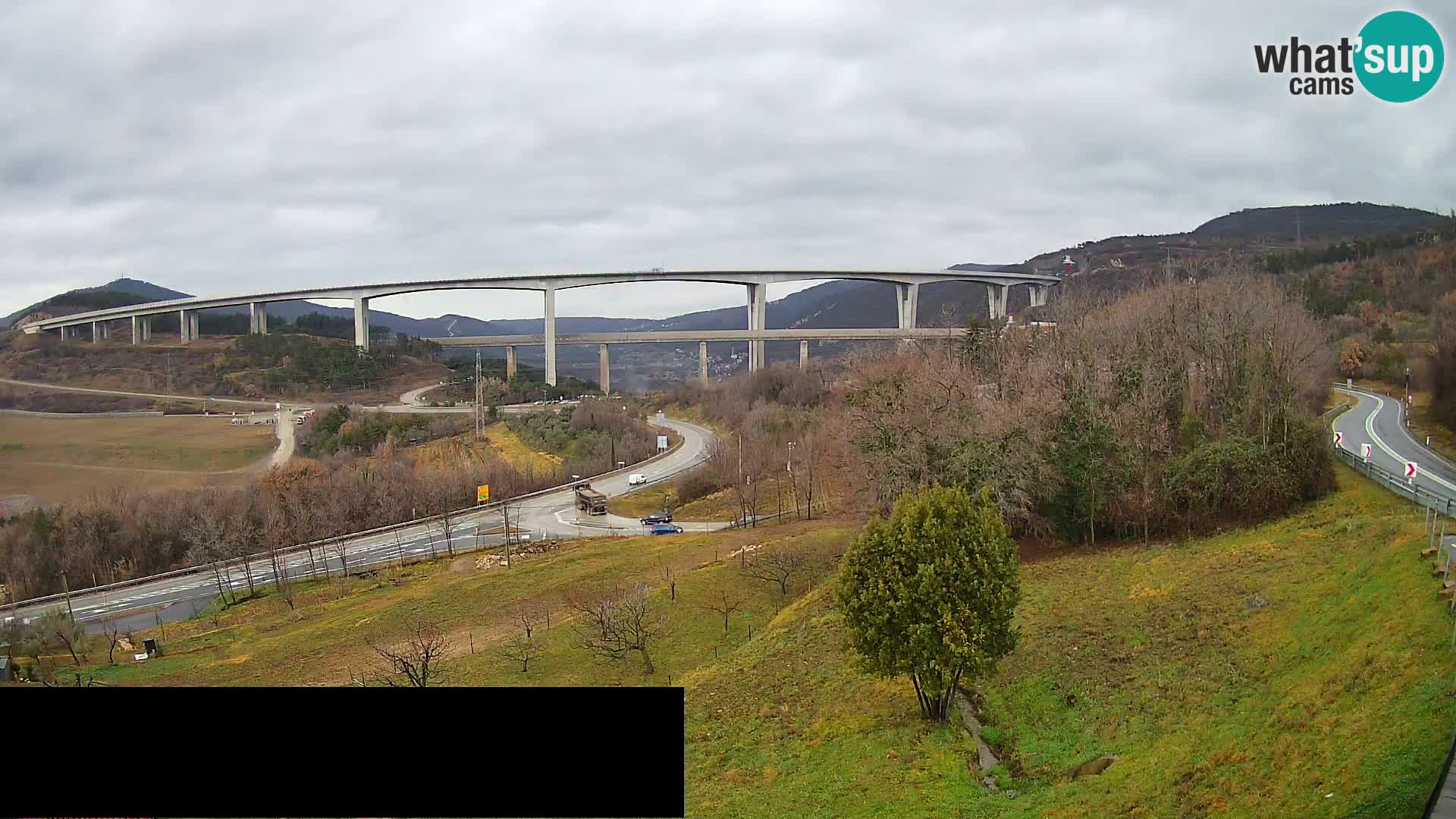 Livecam  Črni Kal Viadotto – panorama dal Viki Burger