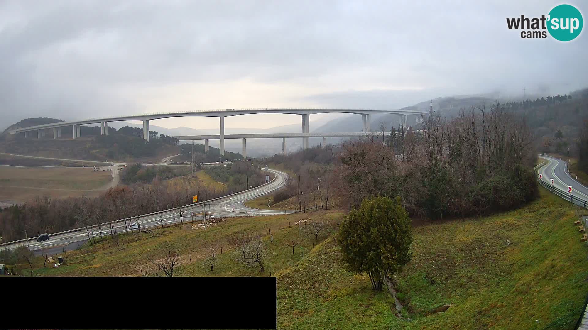 Livecam  Črni Kal Viadotto – panorama dal Viki Burger