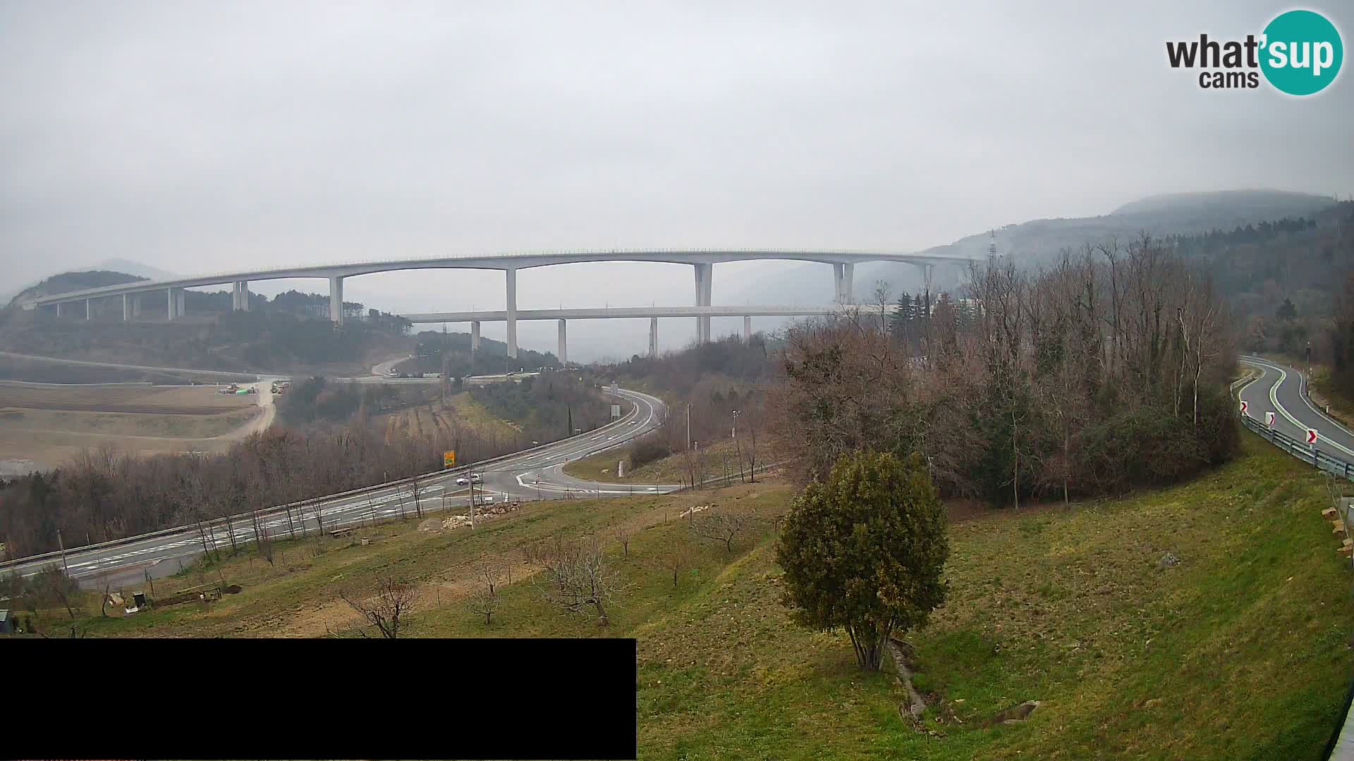 Livecam  Črni Kal Viadotto – panorama dal Viki Burger