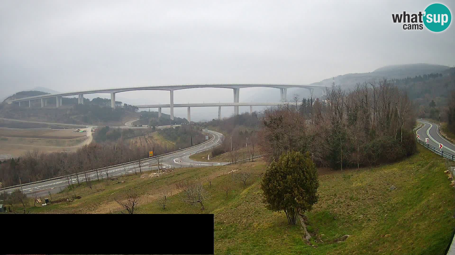 Livecam  Črni Kal Viadotto – panorama dal Viki Burger