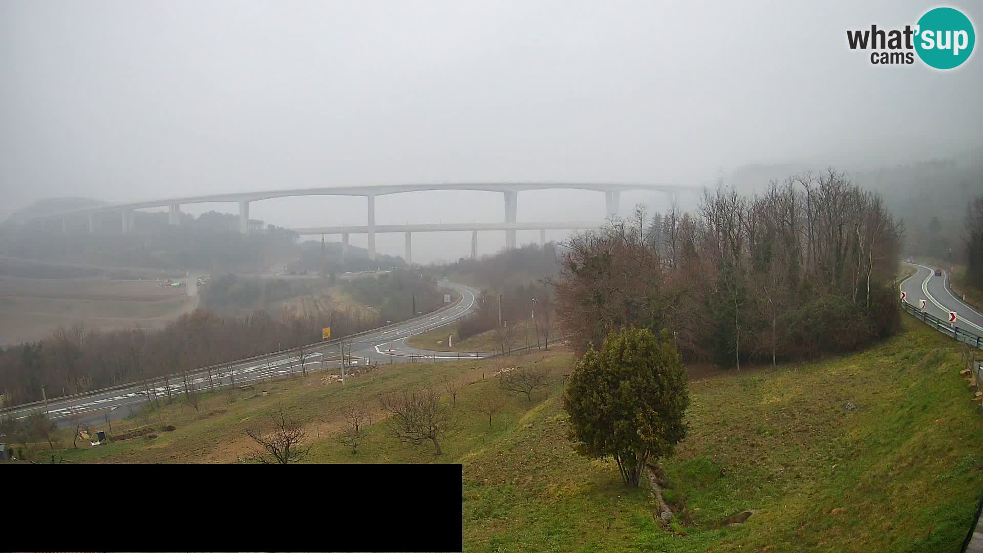 Livecam  Črni Kal Viadotto – panorama dal Viki Burger