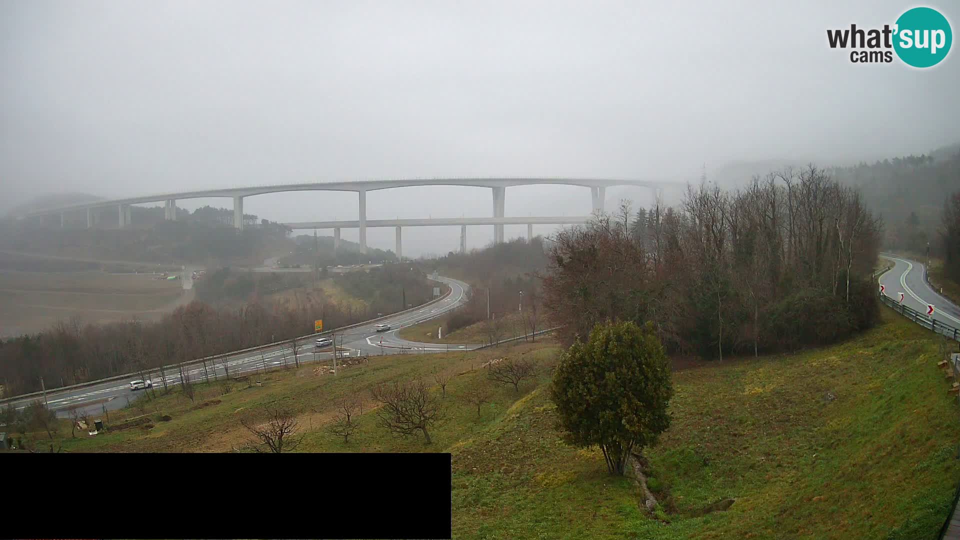 Livecam  Črni Kal Viadotto – panorama dal Viki Burger