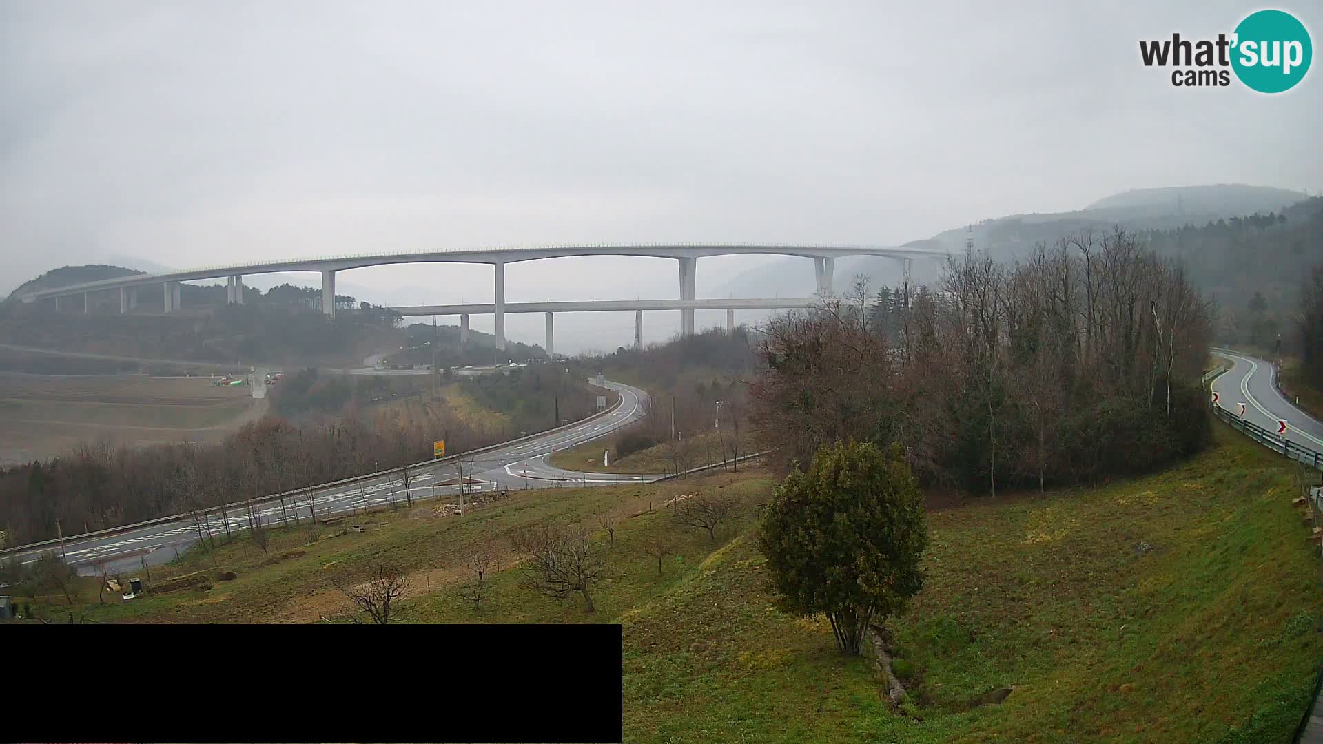 Livecam  Črni Kal Viadotto – panorama dal Viki Burger