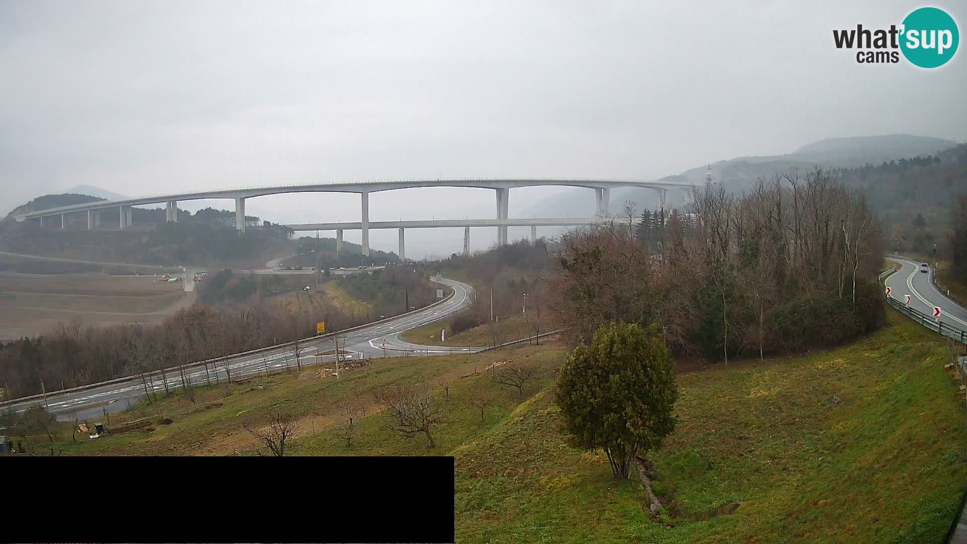 Livecam  Črni Kal Viadotto – panorama dal Viki Burger