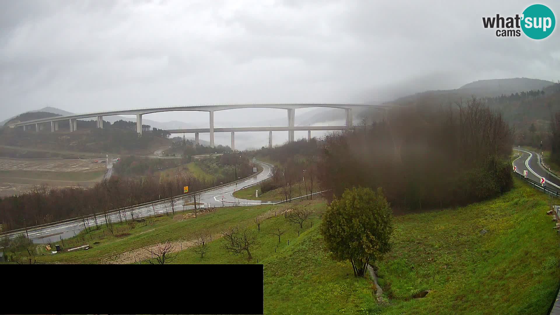 Livecam  Črni Kal Viadotto – panorama dal Viki Burger