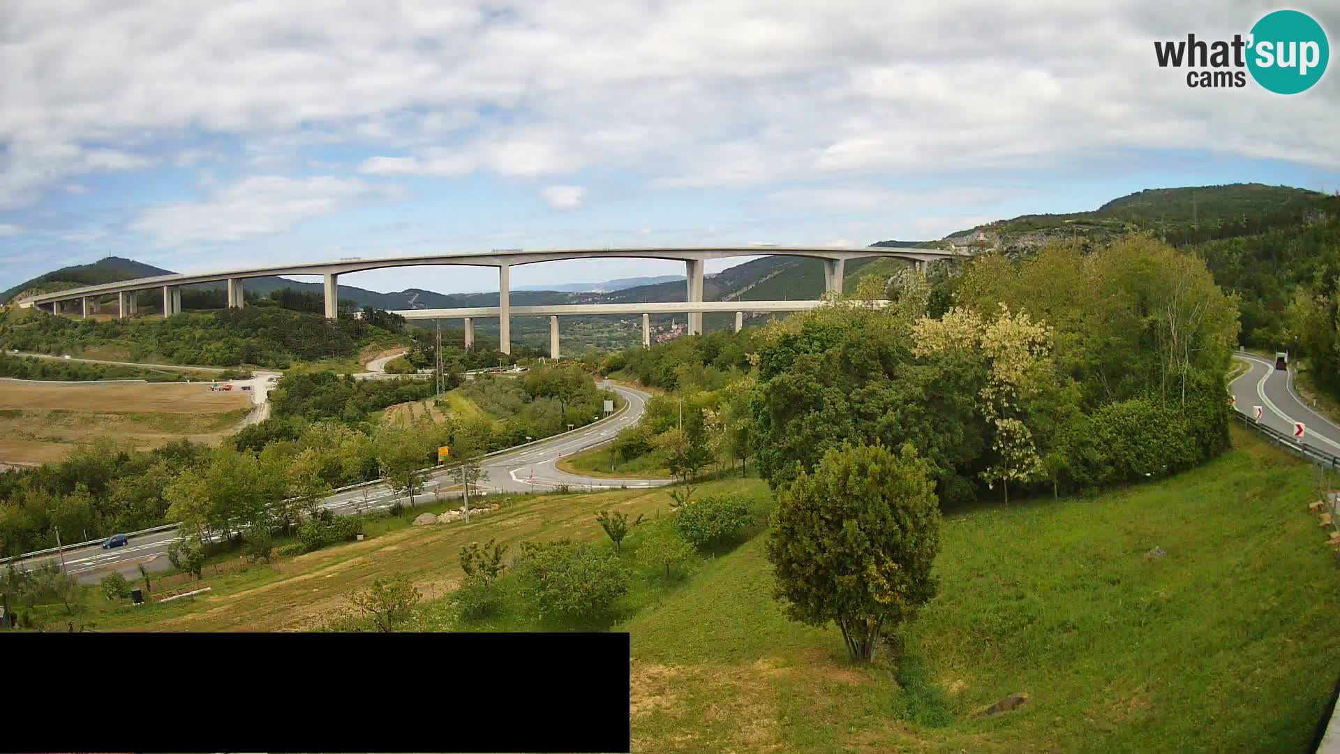 Web kamera Črni Kal Viadukt – pogled sa Viki Burgerja
