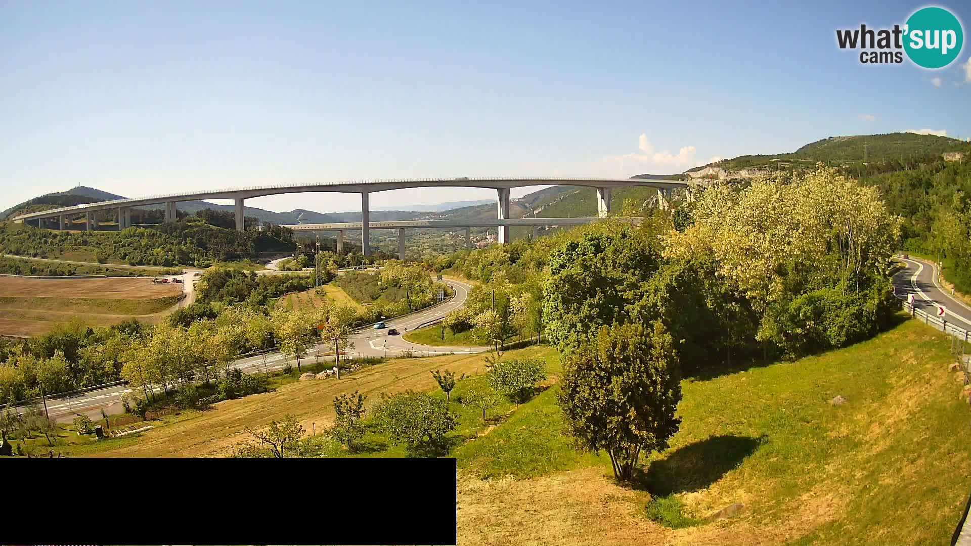 Web kamera Črni Kal Viadukt – pogled sa Viki Burgerja