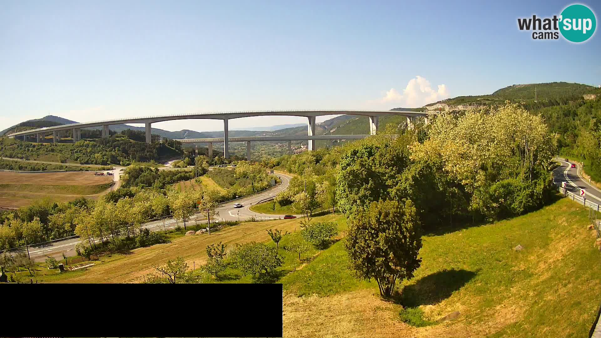 Web kamera Črni Kal Viadukt – pogled sa Viki Burgerja