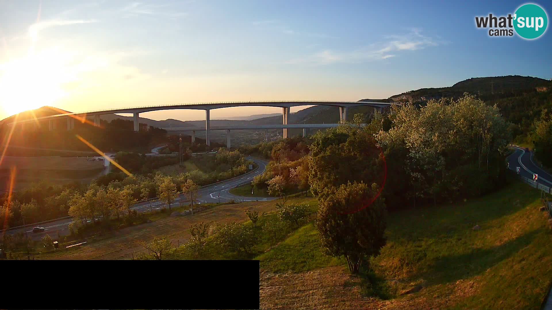 Web kamera Črni Kal Viadukt – pogled sa Viki Burgerja