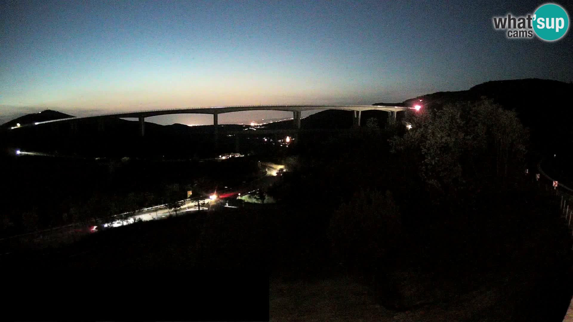 Livecam  Črni Kal Viadotto – panorama dal Viki Burger