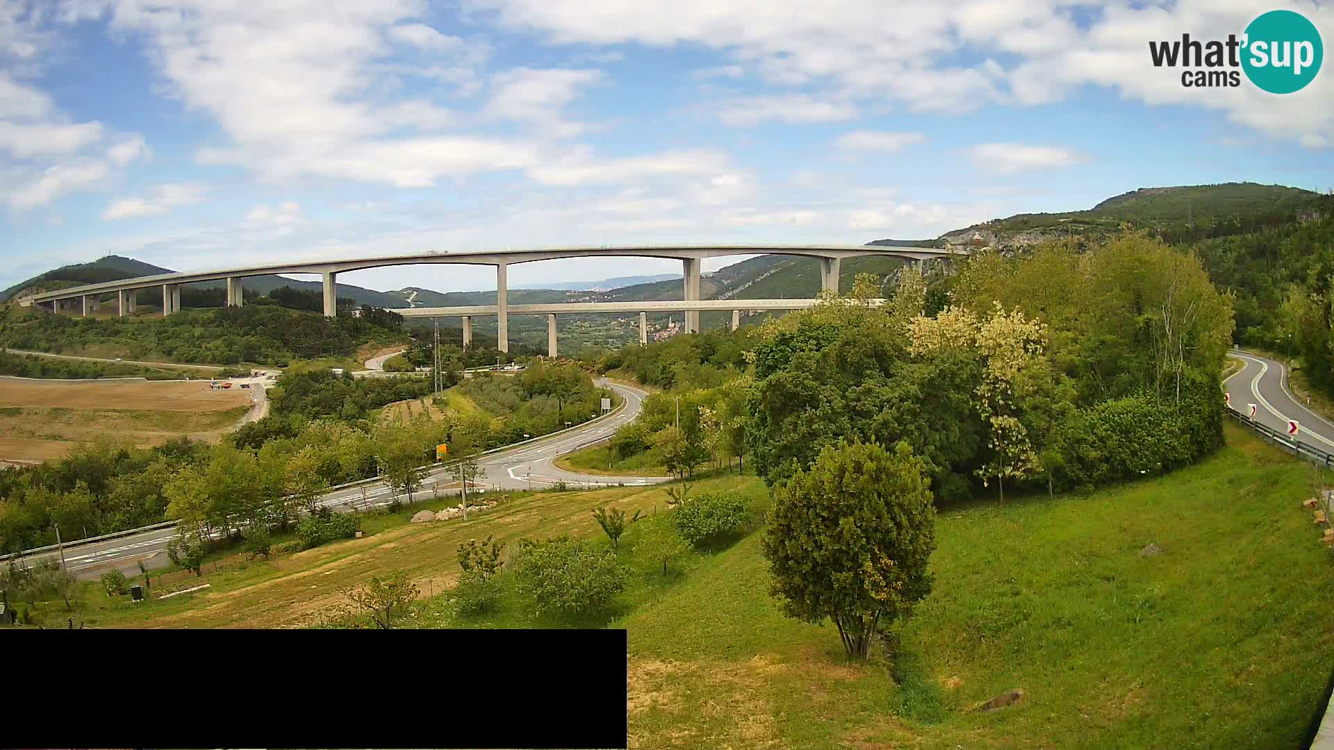 Web kamera Črni Kal Viadukt – pogled sa Viki Burgerja