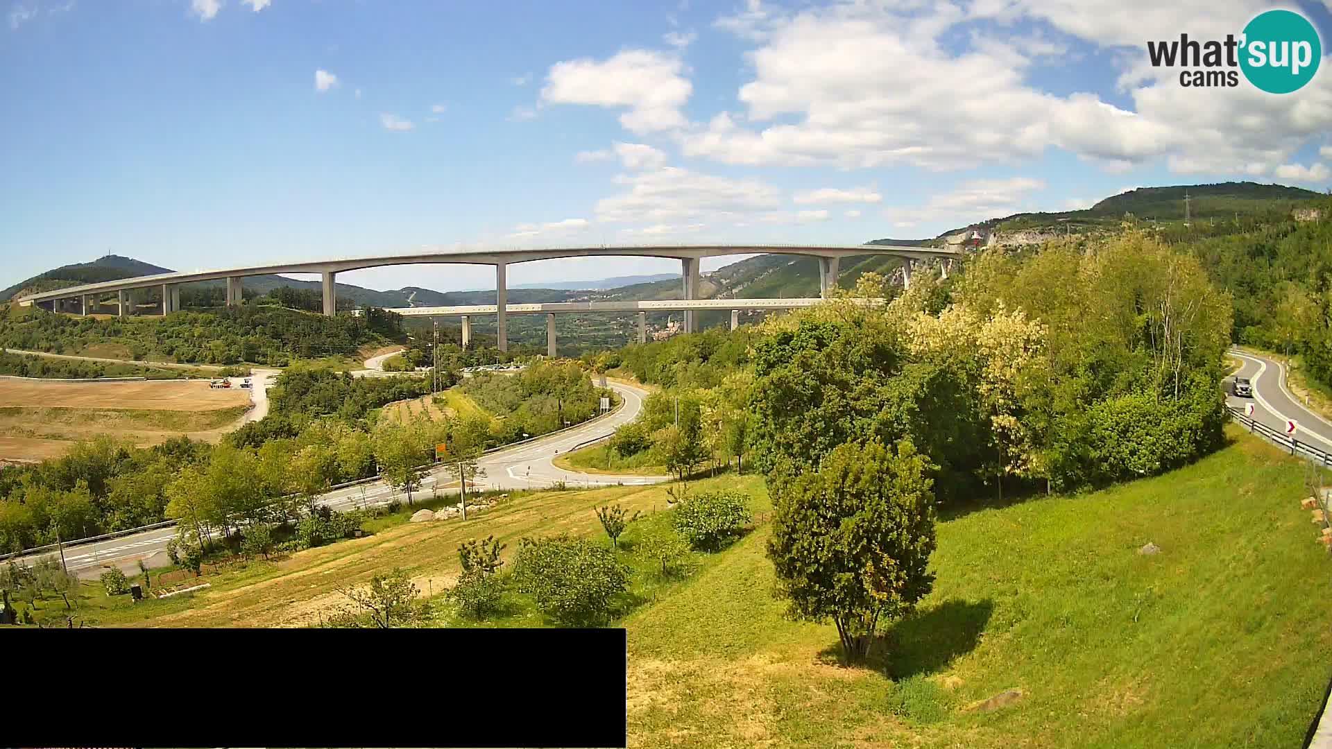 Web kamera Črni Kal Viadukt – pogled sa Viki Burgerja
