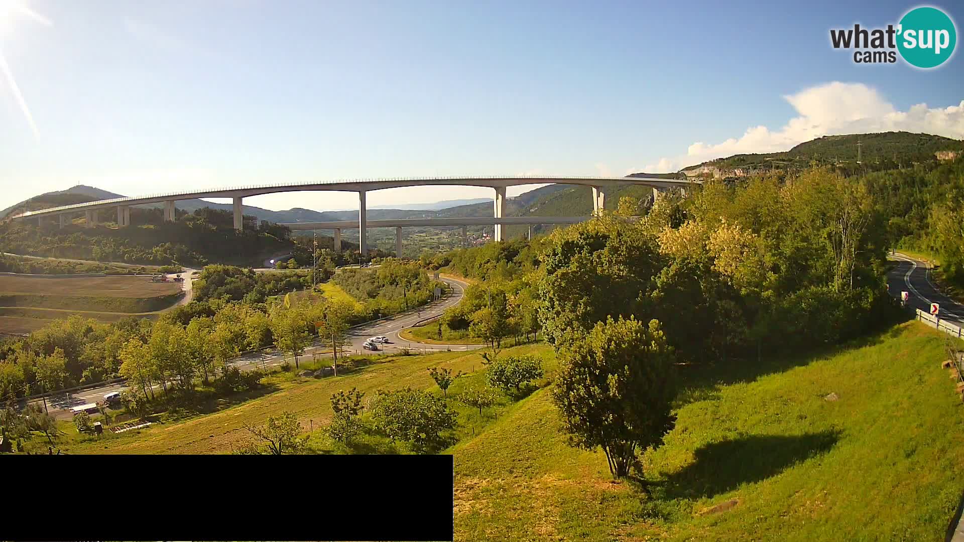 Web kamera Črni Kal Viadukt – pogled sa Viki Burgerja