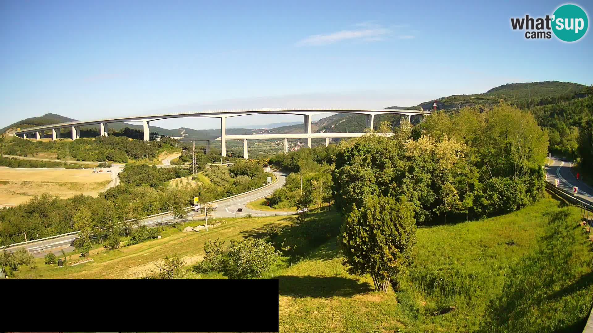Web kamera Črni Kal Viadukt – pogled sa Viki Burgerja