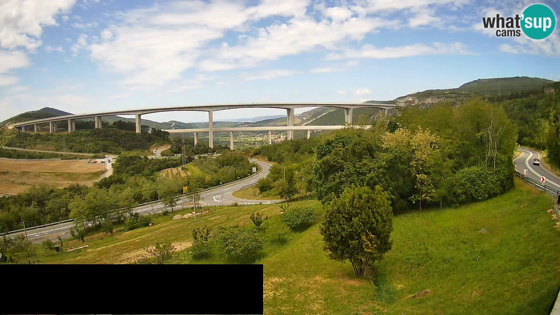 Web kamera Črni Kal Viadukt – pogled sa Viki Burgerja