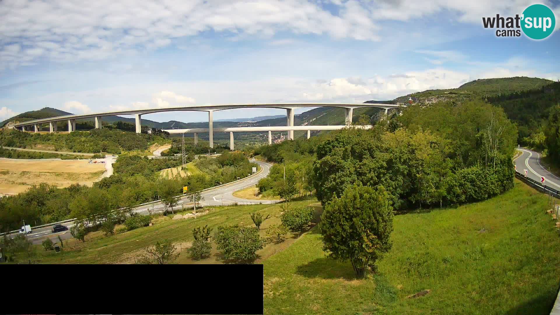 Web kamera Črni Kal Viadukt – pogled sa Viki Burgerja