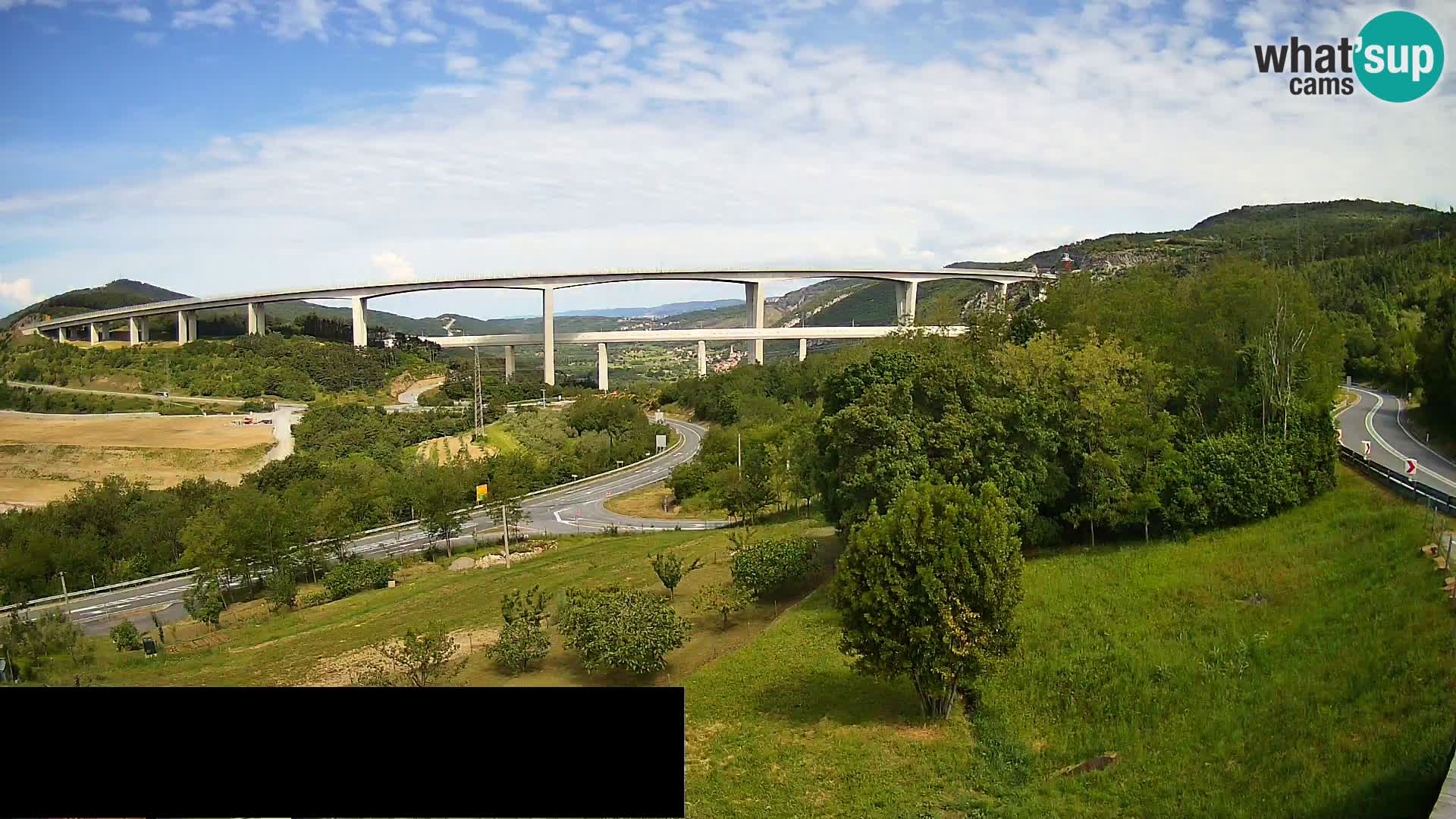 Web kamera Črni Kal Viadukt – pogled sa Viki Burgerja