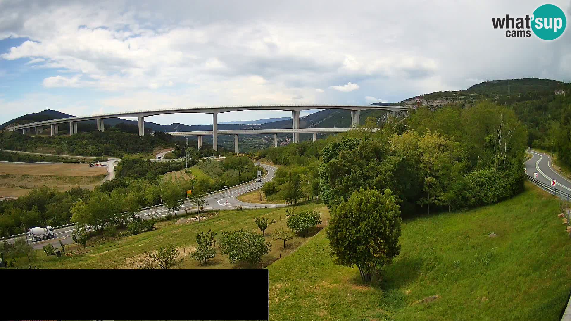 Web kamera Črni Kal Viadukt – pogled sa Viki Burgerja