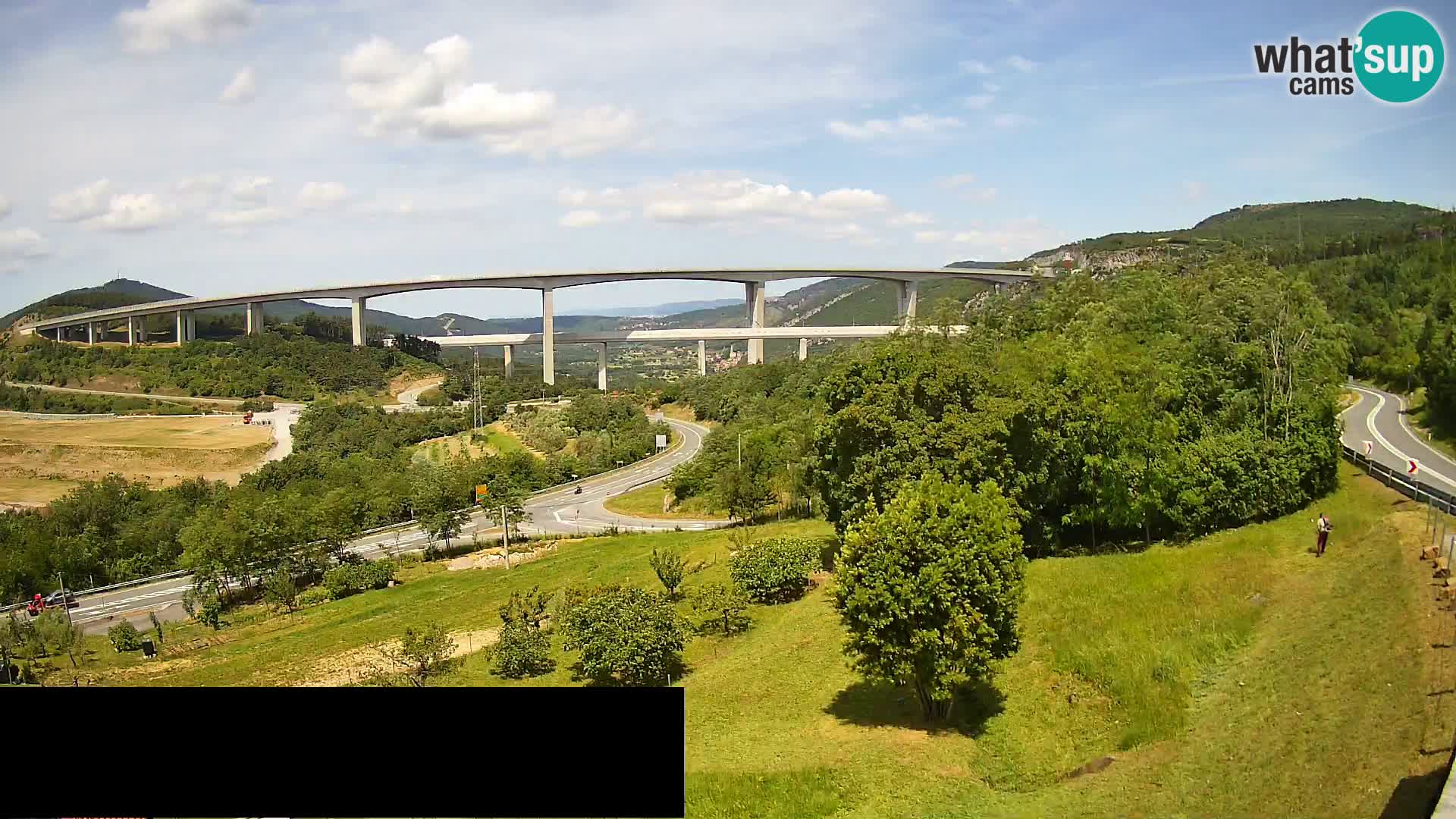 Web kamera Črni Kal Viadukt – pogled sa Viki Burgerja