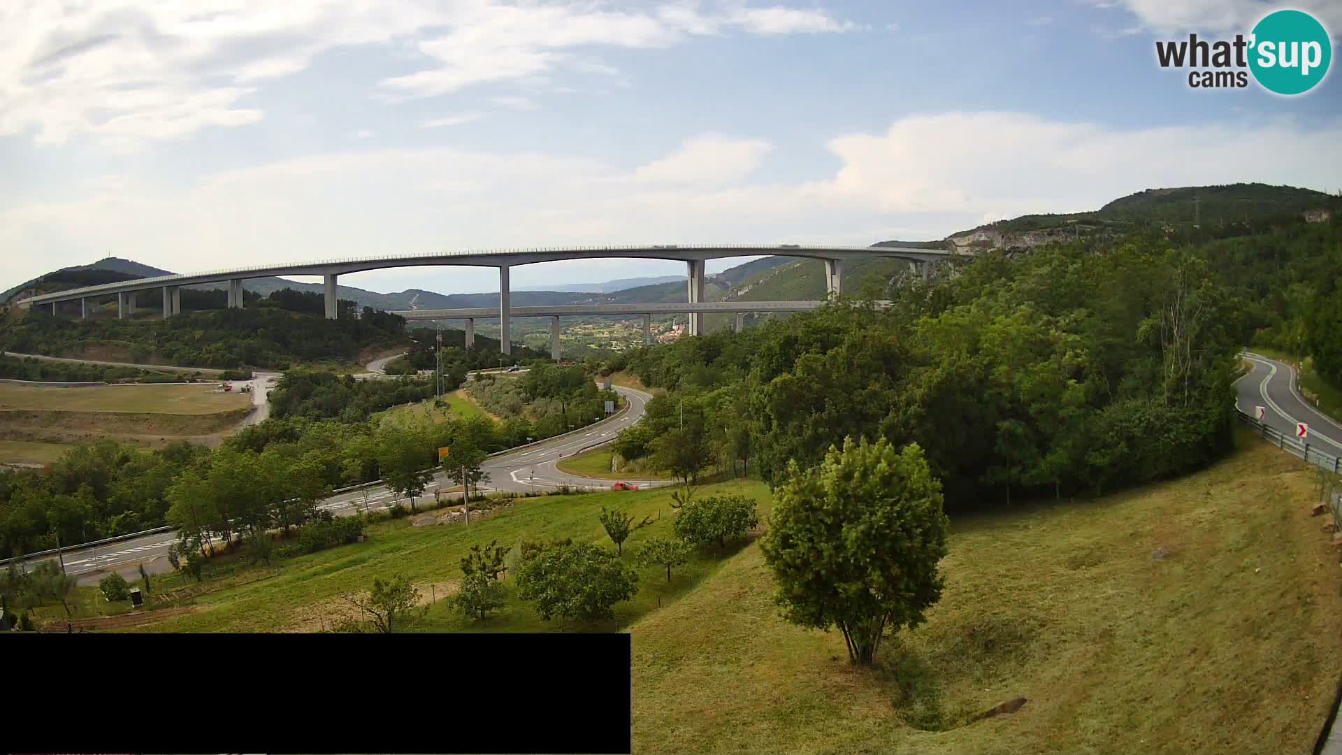Web kamera Črni Kal Viadukt – pogled sa Viki Burgerja