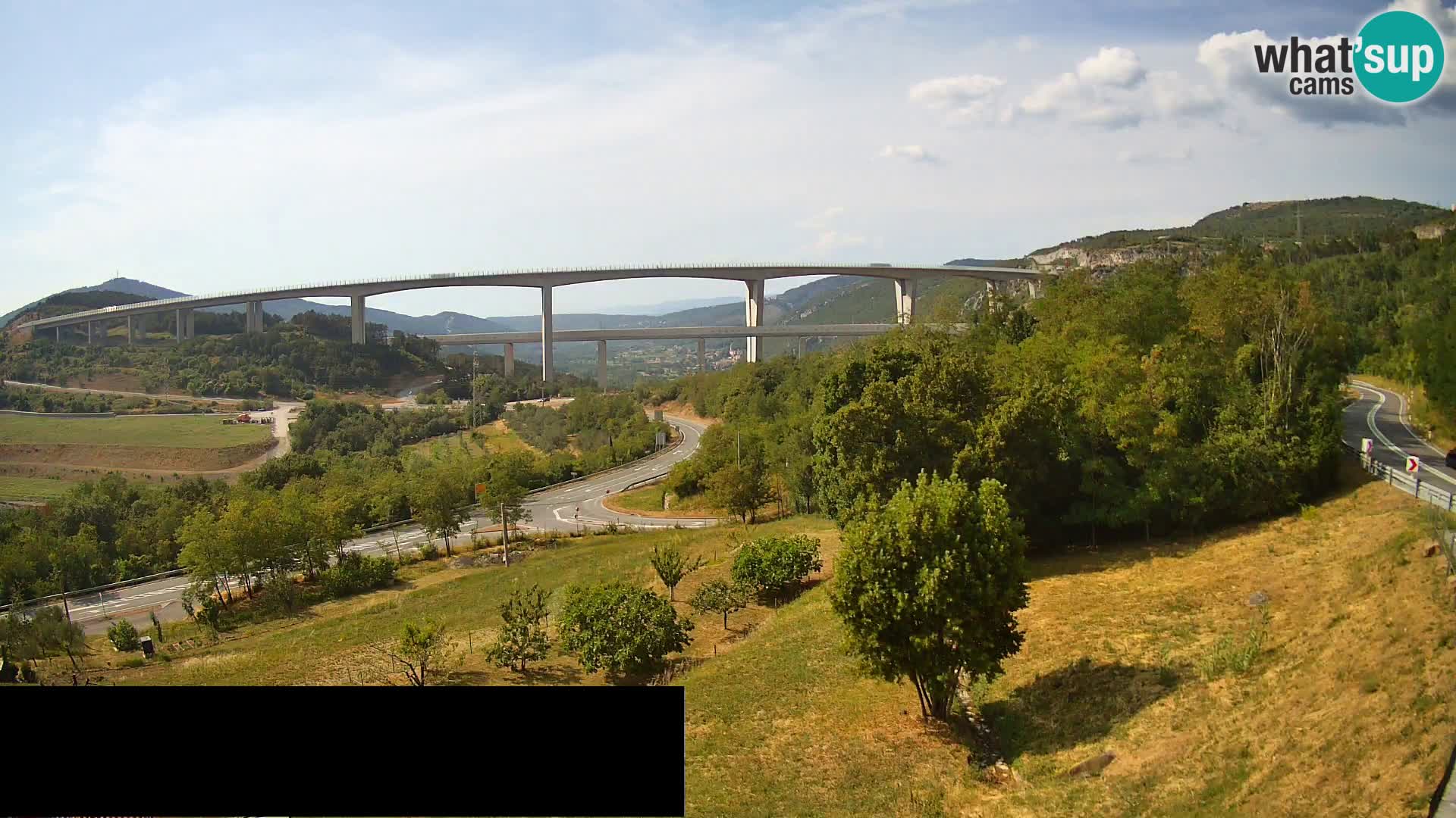 Web kamera Črni Kal Viadukt – pogled sa Viki Burgerja