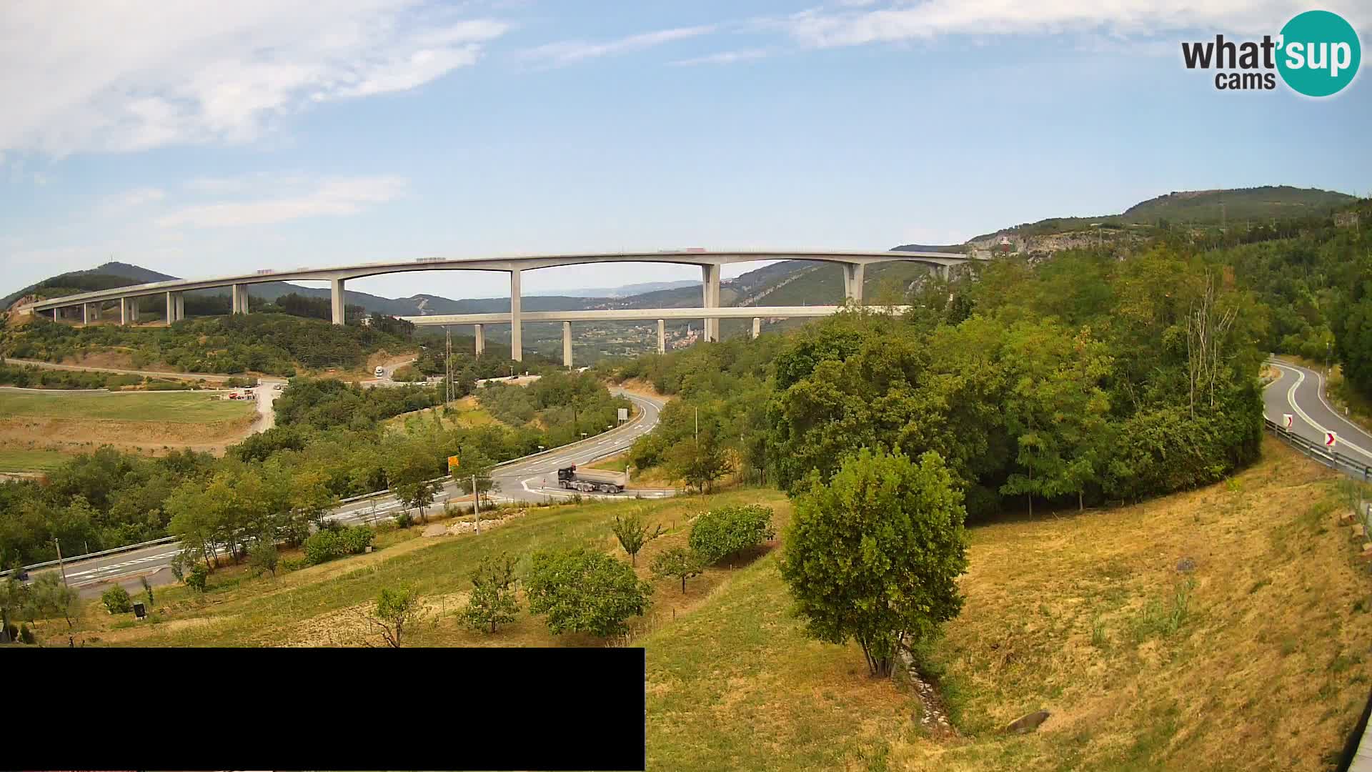 Web kamera Črni Kal Viadukt – pogled sa Viki Burgerja