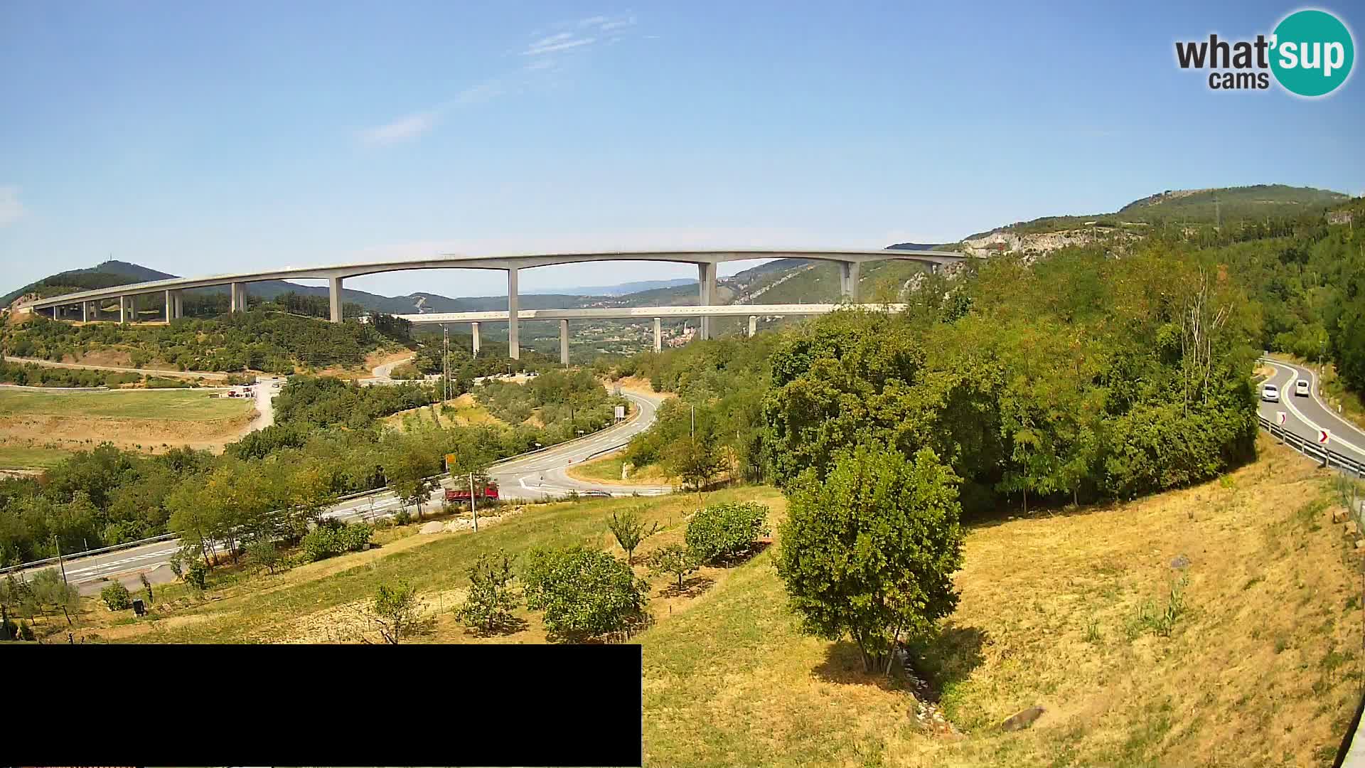 Web kamera Črni Kal Viadukt – pogled sa Viki Burgerja