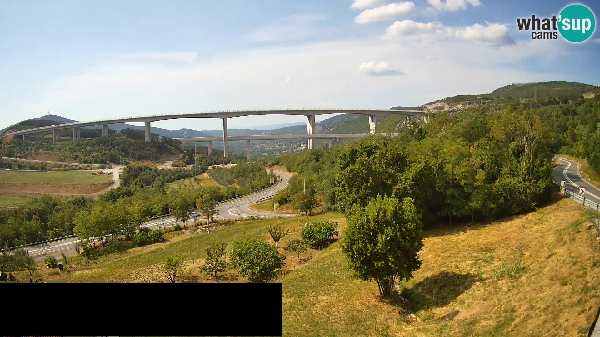 Web kamera Črni Kal Viadukt – pogled sa Viki Burgerja